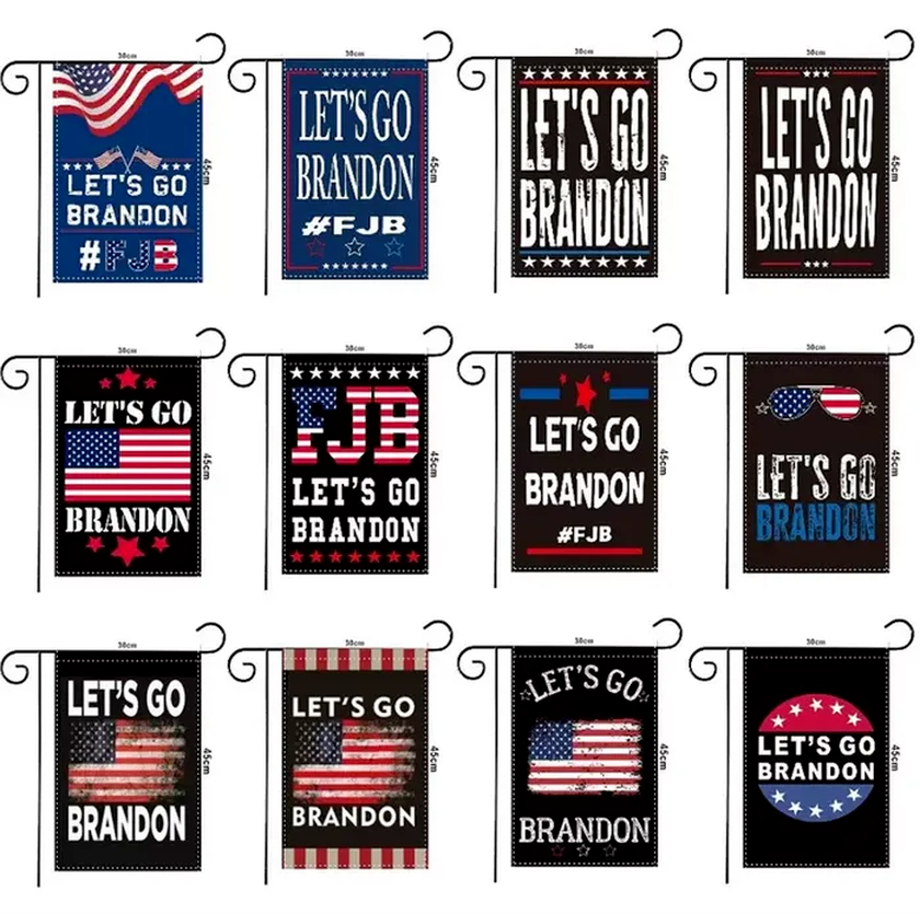 

12 Style Lets Go Brandon Flags Garden Flag 2024 President Election Trump Banner 30*45cm sxa5