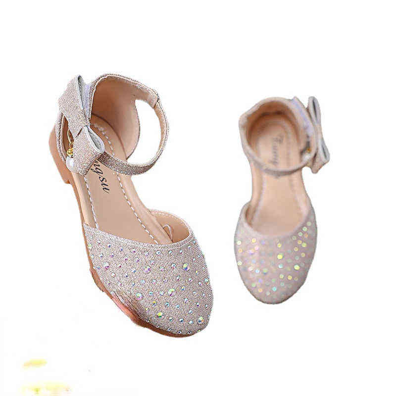 

Girls Shoes Spring Summer New Princess Shoes Girls Sandals Children Fashion Children's Crystal Shoes Soft Sole Sandalias Nia G220418, Xp