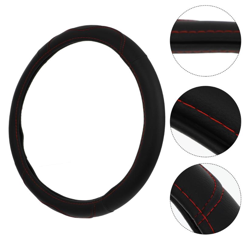 

Steering Wheel Covers Car Cover PU Breathable Anti-skid ProtectorSteering