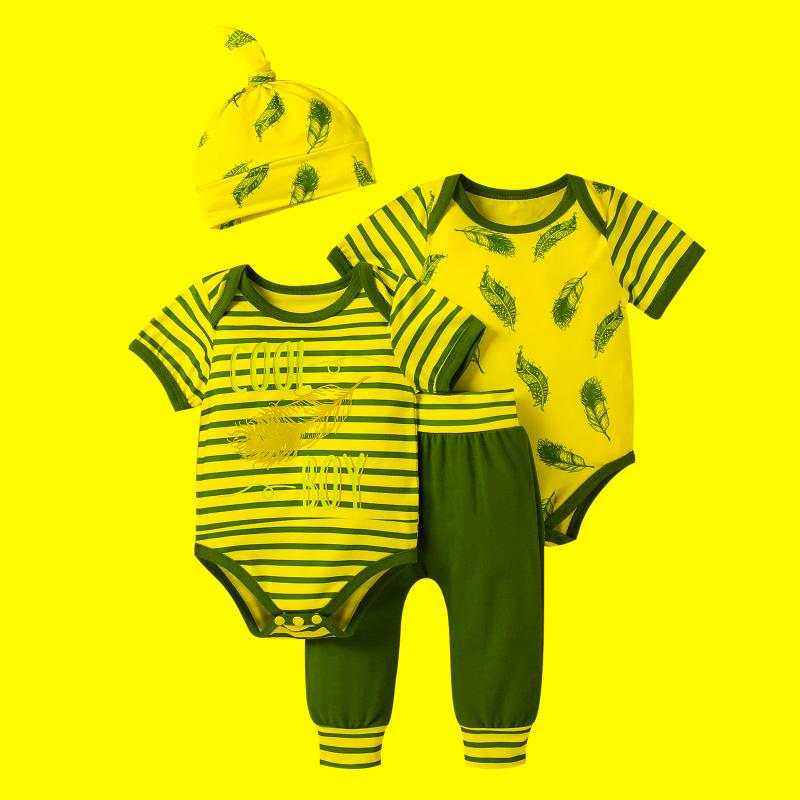 

Clothing Sets 5 Colors Born Baby Boys Girls Clothes Pattern Printed Romper Pants Headband Outfits 0-24MClothing, Blue