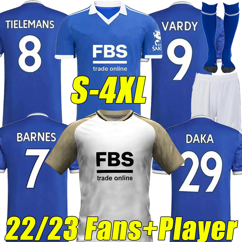 

4XL 22/23 VARDY City Soccer Jerseys MADDISON IHEANACHO 2022 2023 CAMISETA BARNES TIELEMANS AYOZE DAKA LOOKMAN IHEANACHO Men Kids Kits sock Full sets football shirt, 22-23 away