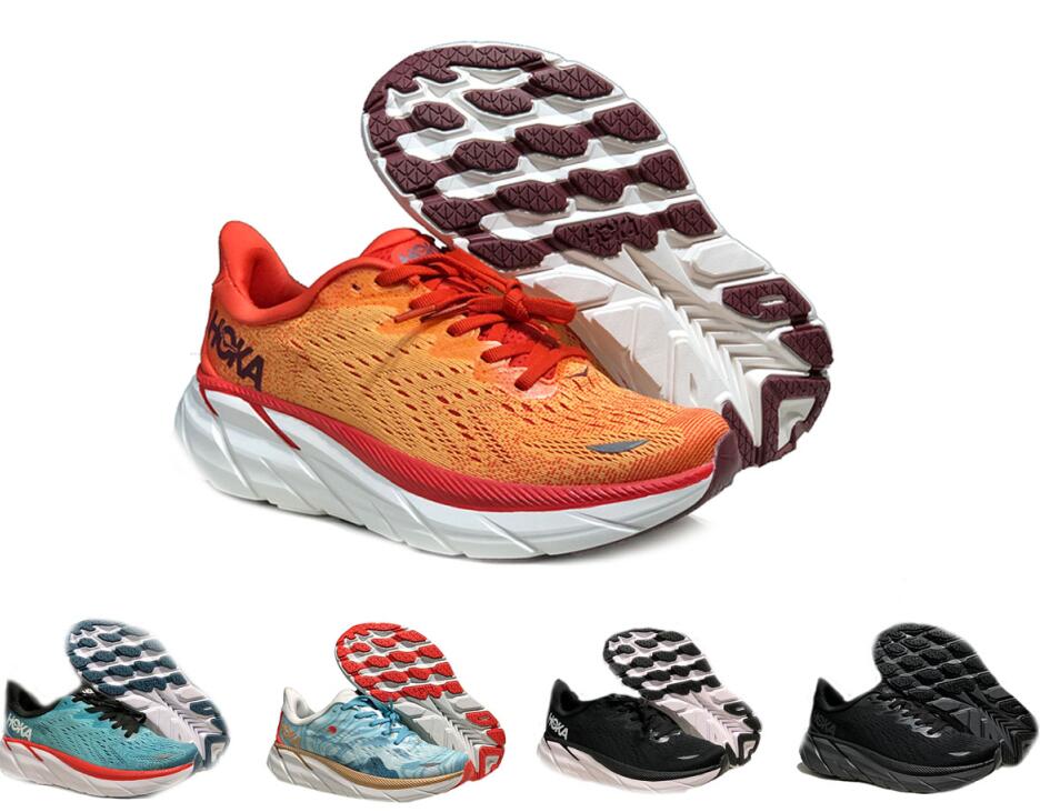 

HOKA ONE ONE Clifton 8 Running Shoe kingcaps local boots online store training Sneakers Dropshipping Accepted Shock absorption highway mens for gym 2022 women men, White blue gold