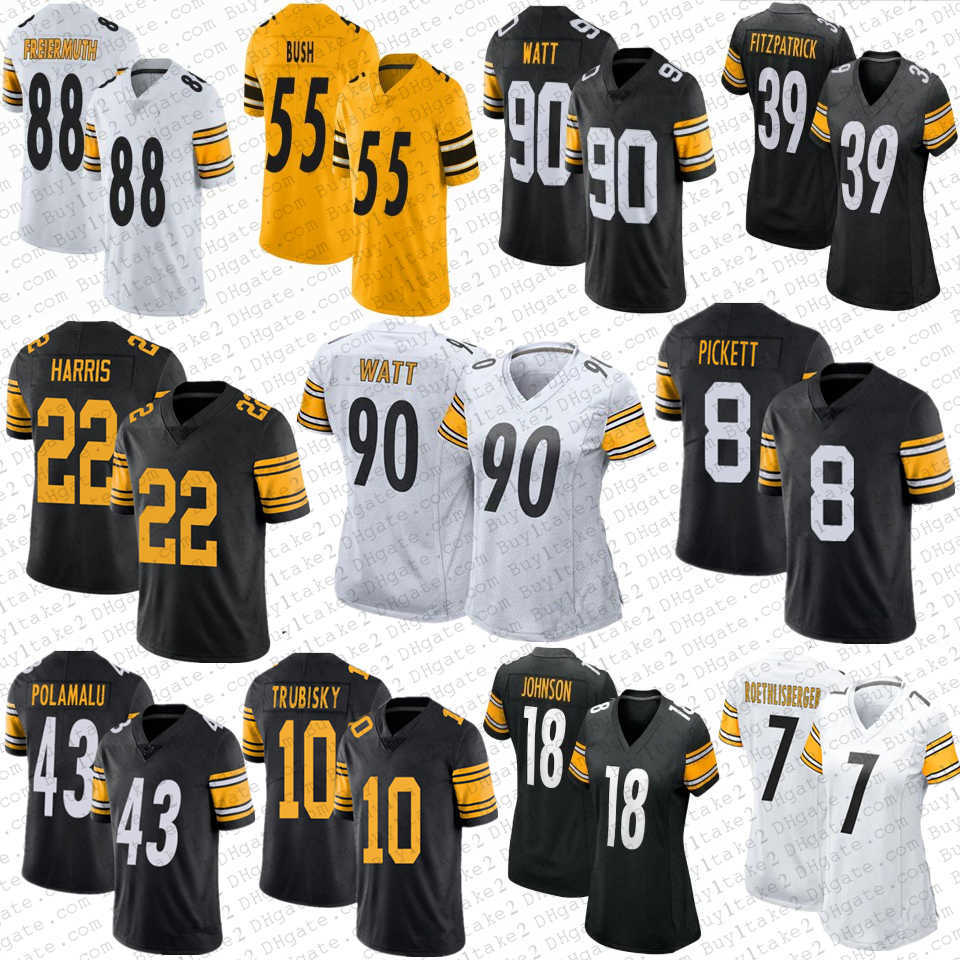 

8 Kenny Pickett TJ Watt Najee Harris Pittsburgh''Steelers''Football Jersey 7 Roethlisberger Minkah Fitzpatrick''nfl''Jersey, Mens