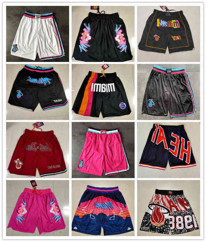

Miami''Heat''men Throwback Basketball Shorts pocket4A54, Color