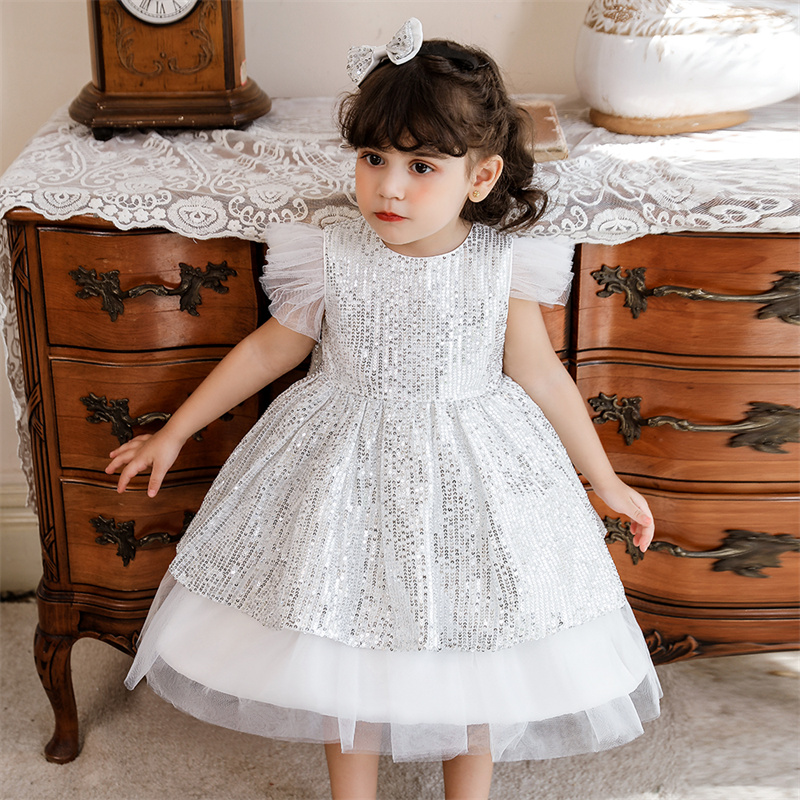 

Princess Kid Baby Dress For Girls Lace Tutu Wedding Elegant Pageant Party Dress Christening Dresses Children Clothes, Pink