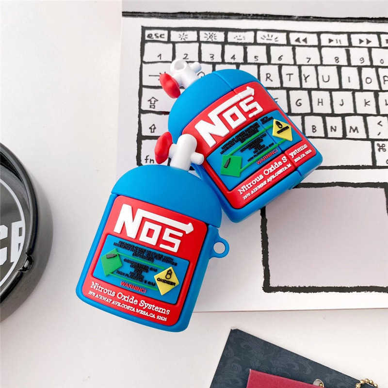 Spoof NOS Airpods d'accélérateur d'azote AirPods 1 2 3 Coque PRO Coque Bluetooth Emission Bluetooth Accessoires Airpod Case Air Pods Case