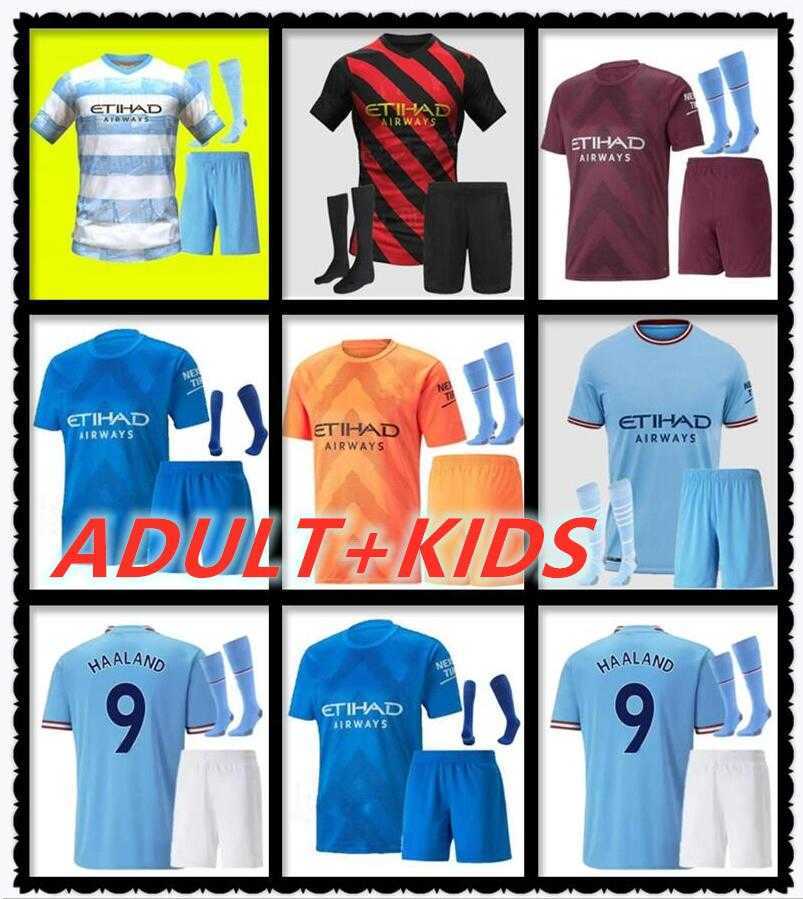 

22 23 HAALAND GREALISH DE BRUYNE STERLING soccers jerseys MANS cities aldult kids kit 2022 2023 GESUS BERNARDO MAHREZ FODEN RUBEN FERRAN