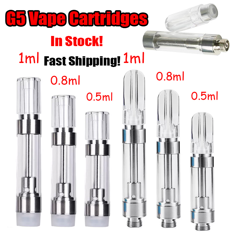 

1ml Dank Vapes G5 M6T Vape Pen Cartridges TH205 0.8ml 0.5ml Atomizers Ceramic Coil 510 Thread Carts Thick Oil Tank Wax Vaporizer E Cigarettes Empty Wholesale