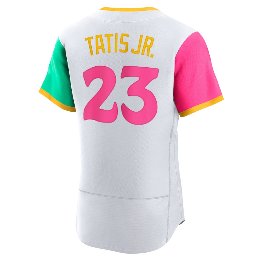 

Baseball Jerseys Fernando Tatis Jr. 23 Jesrey 2022 City Connect White Color Button Up Men Size S-XXXL Stitched Mix And Match All Jerseys Kids Womens, White replca