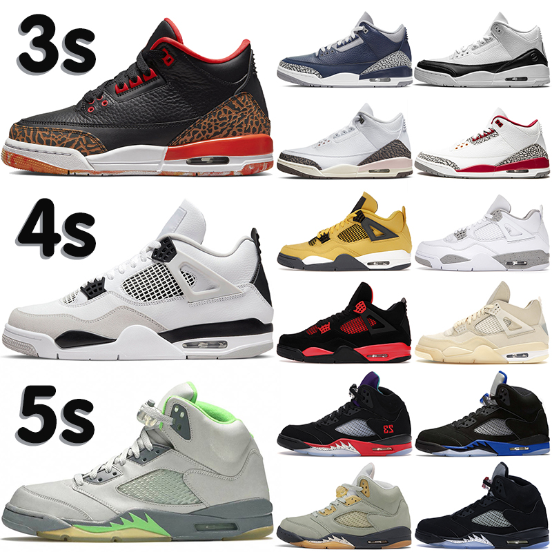 

mens basketball shoes 4s Military Black Cat Red Thunder White Oreo 5s Racer Blue Green Bean Cardinal Kumquat men women outdoor sports trainers sneakers, 5s easter