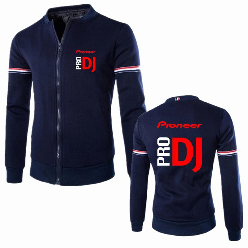 

Men's Jackets Classic Style Temperament Coats Pioneer Pro DJ Printed Customizable Logo Spring And Autumn Casual Zipper Jacket, Black;brown