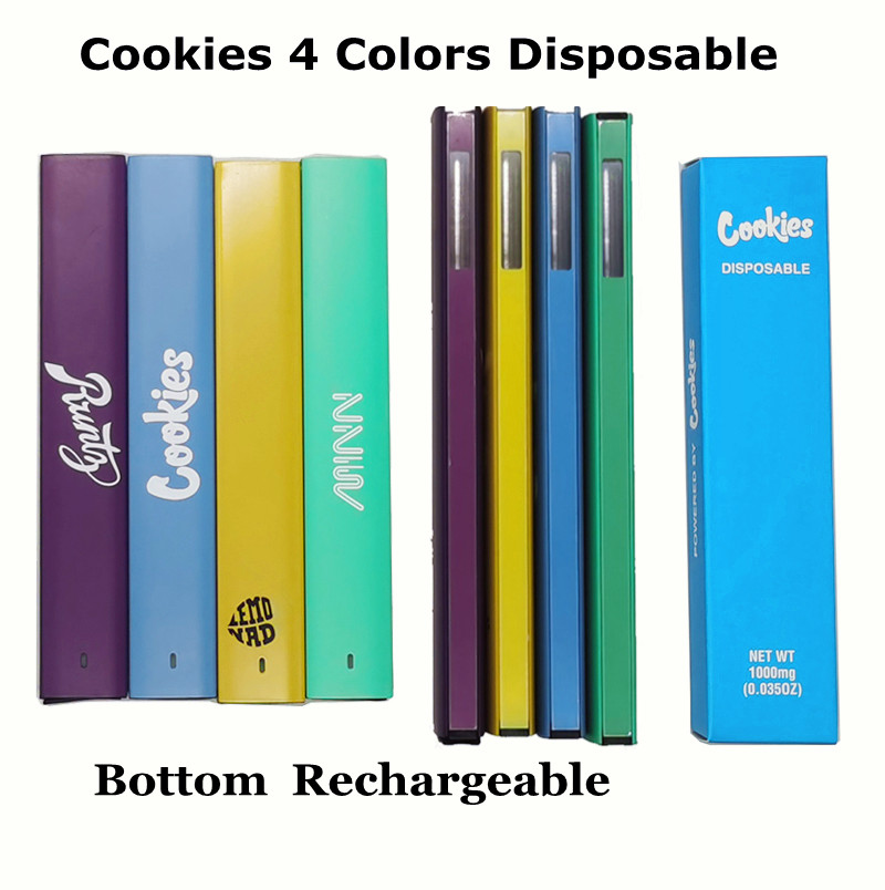 

Cookies Runtz Disposable Vape Pen Empty E Cigarettes 1ml Pods Ceramic Coil Atomizers 280mah Rechargeable Battery Vaporizer Ecig Thick Oil Cartridges 4 colors Empty