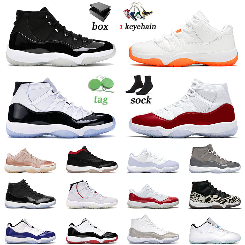 

With Box Top Quality Jubilee 25th Anniversary Basketball Shoes 11 11s XI Low Citrus Cherry Jumpman High Concord Unc Space Jam Trainers Sneakers 36-47, D3 40-47