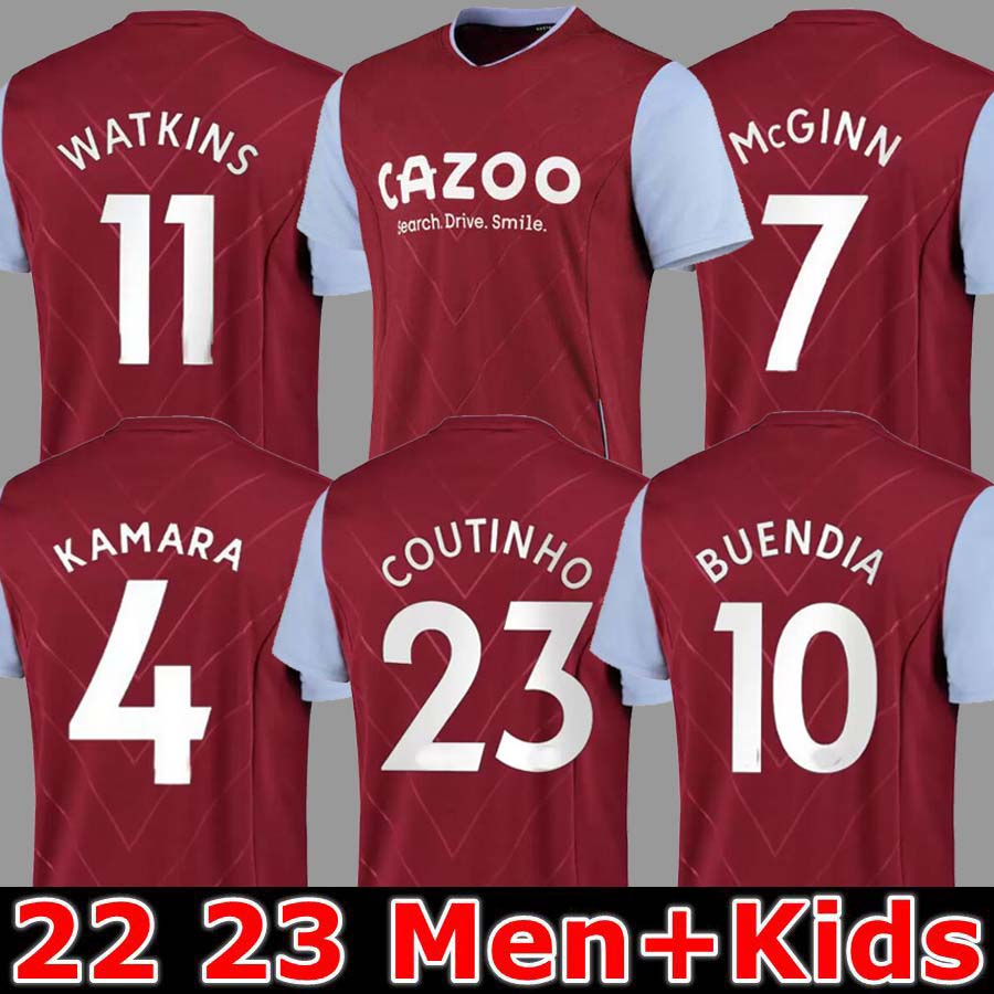 

22 23 Aston Villaes Kamara Soccer Jerseys 2022 2023 Home WATKINS DIEGO CARLOS BUENDIA McGINN EL GHAZI DOUGLAS LUIZ MINGS KONSA CASH COUTINHO Football shirts, 22 23 home aldult epl