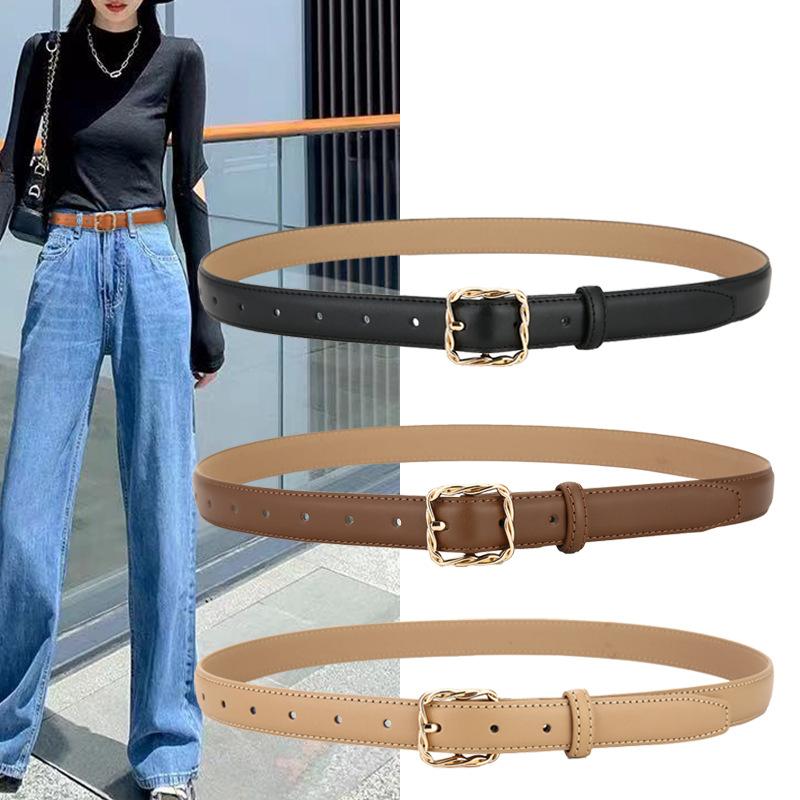 

Belts Office 365 Belt Ladies 2022 Waistband Fashion Decoration Matching Suit Ins All-match Jeans Slim Women For Dress, Black
