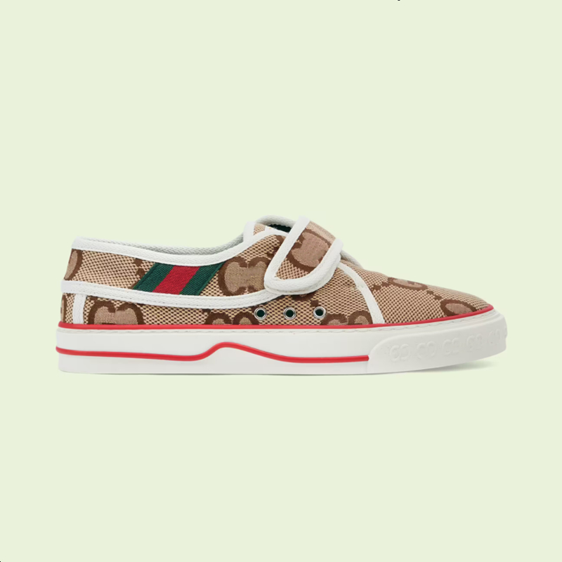 

Explosion men's Women's Tennis 1977 sneaker 692918 Bowling Shoes Velcro strap vintage loafers Beige and ebony jumbo canvas Green and red Web counter with box