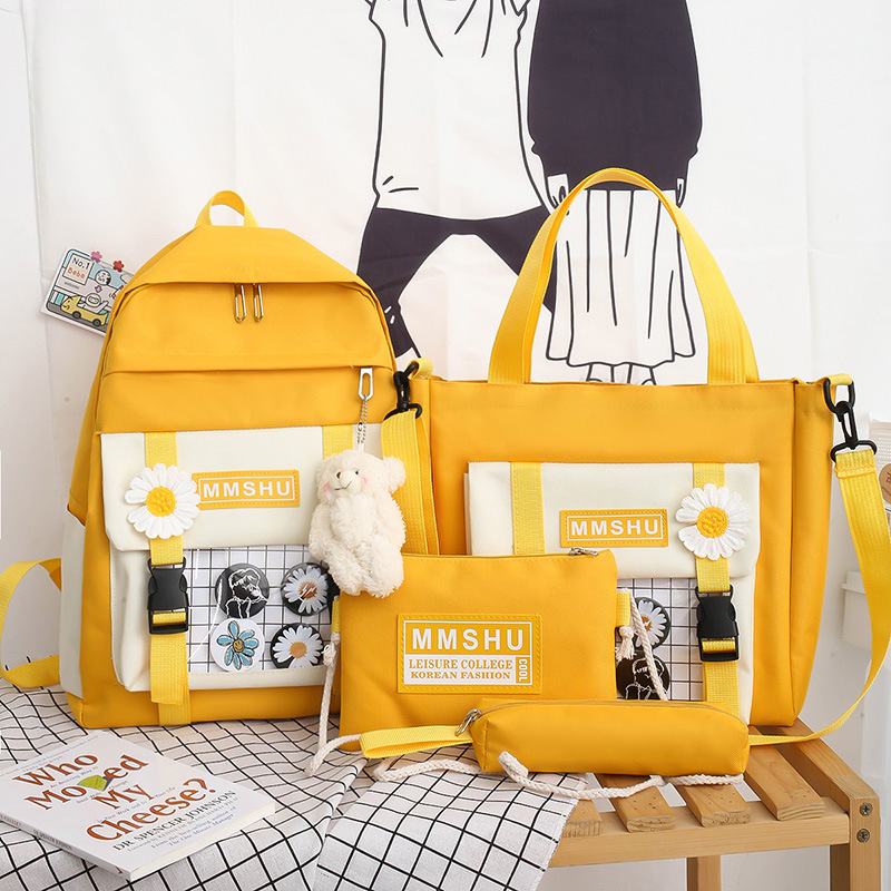 Sacs scolaires en toile pour adolescentes pour adolescentes de grande capacité ordinateur portable sac à dos féminin sacs de livres collégial