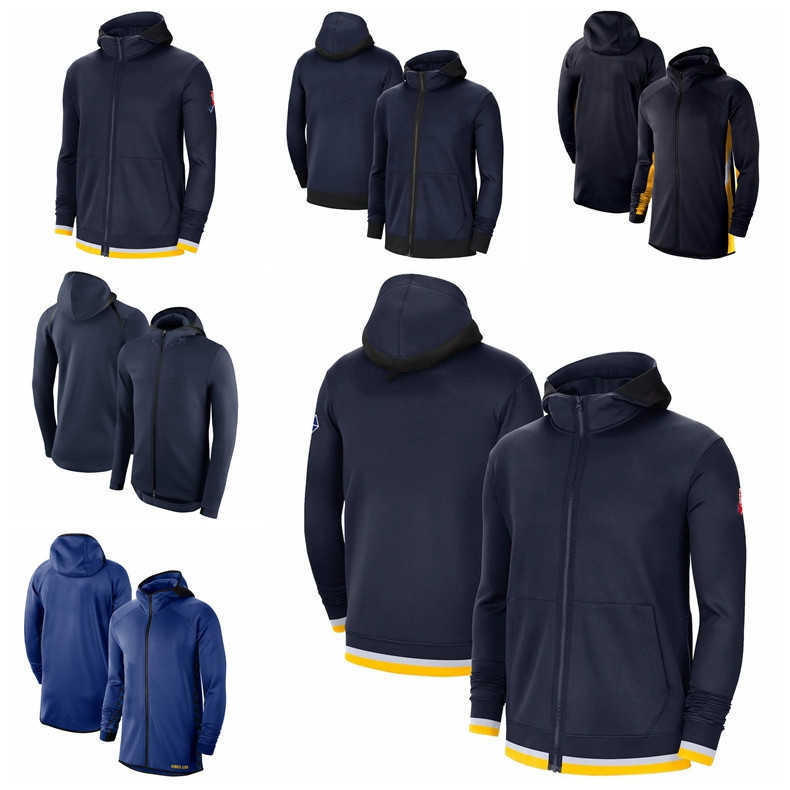 

Indiana''Pacers''Men 75th Anniversary Therma Flex Showtime Performance Full-Zip Basketball Hoodie Navy