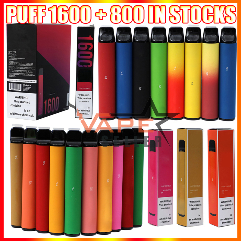 

Disposable Vape Pen E Cigarette Plus XXL 800 1600 Puffs With Security Stickers 550mAh 1000mAh Battery 3.2ml 6.5ml Prefilled Pod Portable Vapes Device