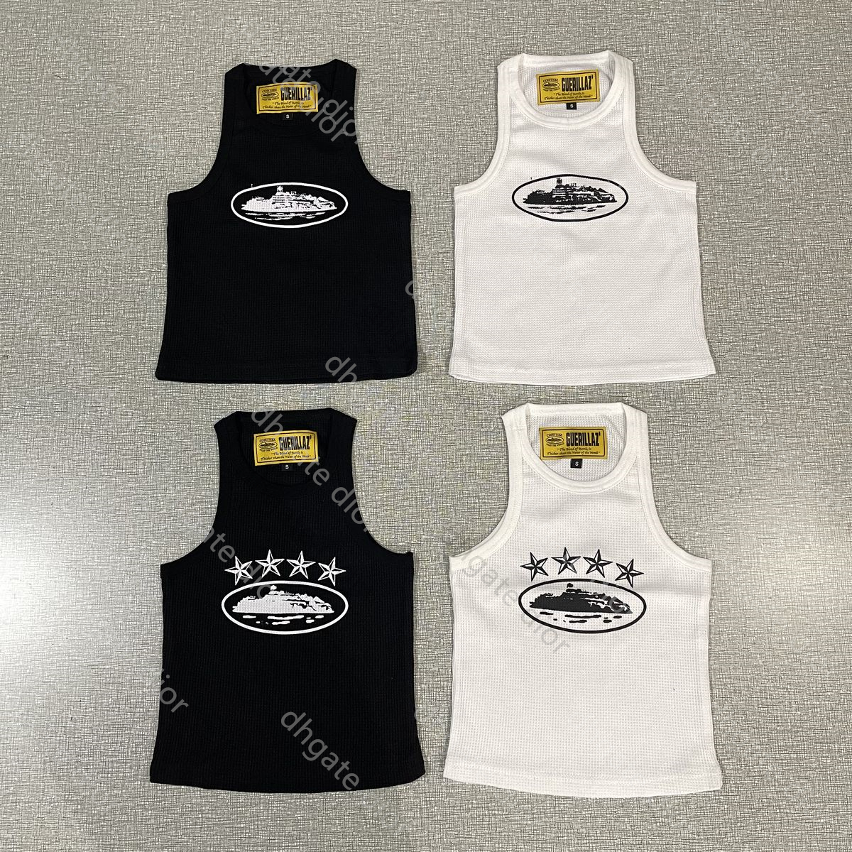 

Men cort vest sailing star pattern t shirts vests Europe and the United States summer simple small vest trendy mens must-have 2022 new spot trapstars