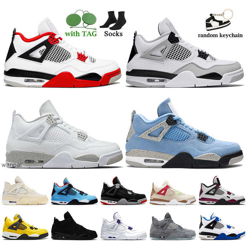 

WITH BOX designer Basketball Shoes Jumpman 4 4s Fire Red Military Black White Oreo University Blue Sail Off Black-Cat Wild Things Infrared Shimmer PSGs Court JORDON, D28 royalty 40-47
