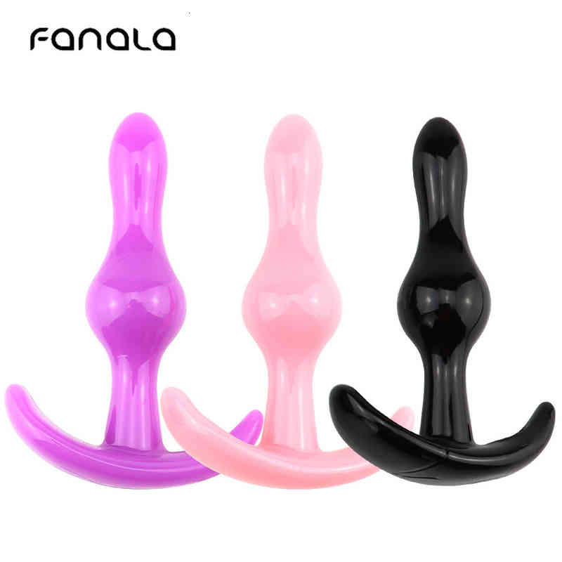 Massager Vibrator Sex Toys Penis Cock Fanala Soft Silicone Double Beads Anal Butt Plug Ma-image-794785621