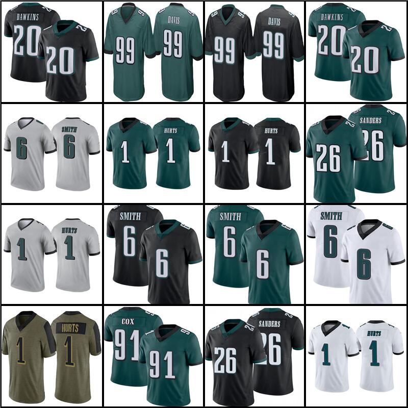 

11 AJ Brown 1 Jalen Hurts 6 DeVonta Smith Miles Sanders jersey football 62 Jason Kelce Fletcher Cox Darius Slay Jr jerseys Dawkins Brandon 99 Davis mens kids Women, Men jersey
