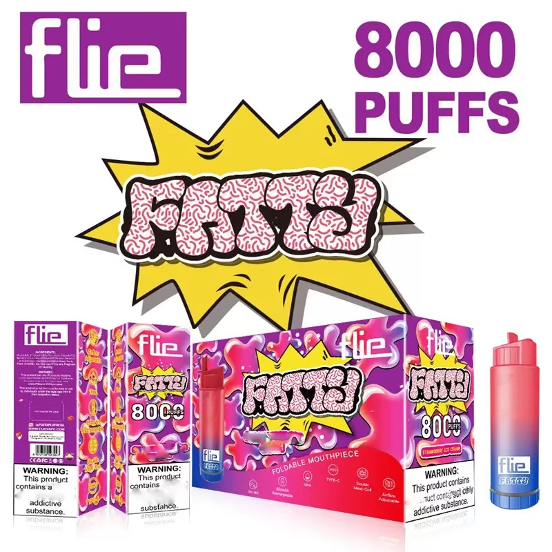 

Authentic Flie Fatty Disposable E cigarettes 8000Puffs Mesh Coil Airflow Control World First Foldable Device kis Rechargeable Vape pen 18ml 850mAh Battery higo