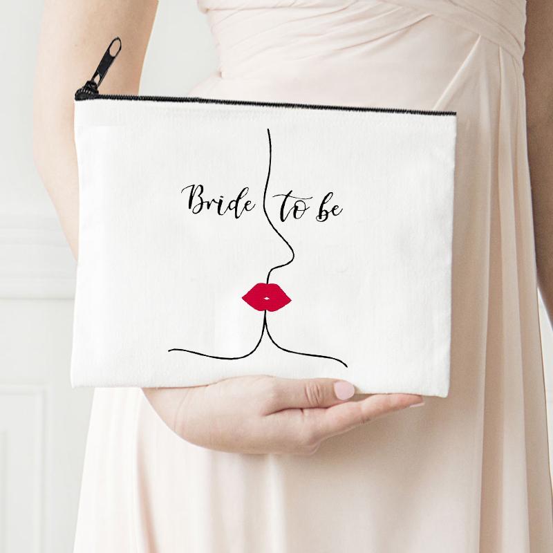 

Cosmetic Bags & Cases Personalized Pouch Bride Makeup Bridesmaid Proposal Gift Day Of Mother Canvas Storage Bag CuteCosmetic, Wa391-r3