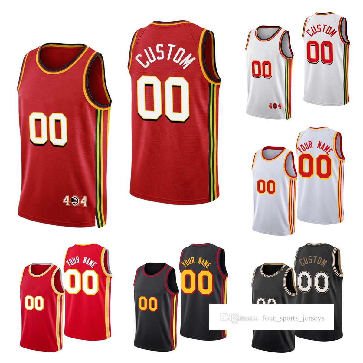 

Custom Printed 2023 Atlanta''Hawks''New Basketball Jerseys John Collins Bogdan Bogdanovic Clint Capela Dejounte Murray Trae Young De AJ Griffin