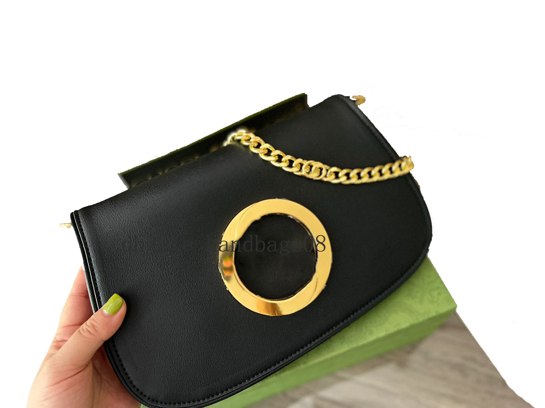

Blondie handbag shoulder bags quality cross body canvas strap Genuine leather trim Cotton linen lining Round Interlocking designer luxury the totes designer bag, White/small