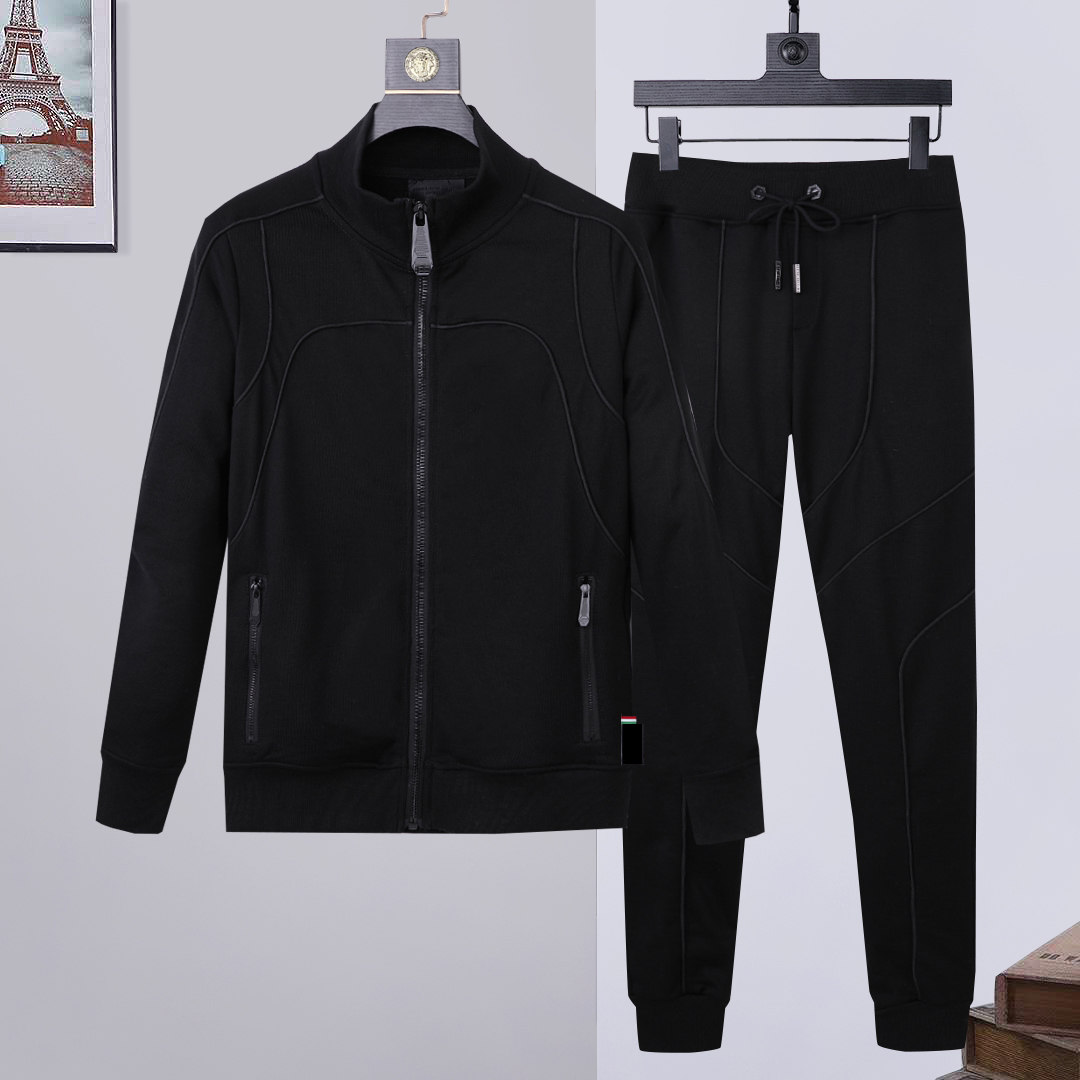 Italie marque hommes 2 pièces sweat à capuche pantalon ensemble de vêtements de sport zip plein vêtements à capuche sudadera con capucha para hom