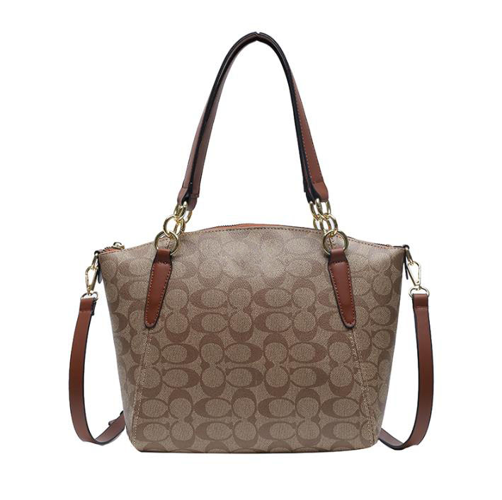 

New women's hand-held dumpling bag shoulder messenger bag armpit bag, Light brown
