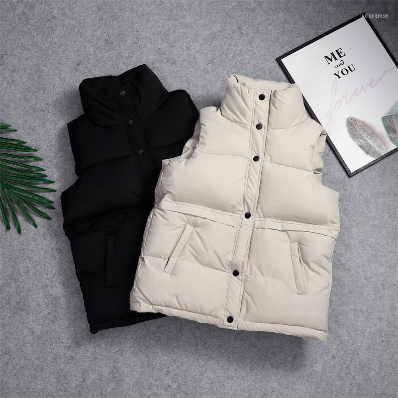 

Women' Vests Waistcoat Women Vest Jacket Solid Color Cotton Sleeveless Winter For Black Casual Bodywarmer Chaleco Mujer Luci22
