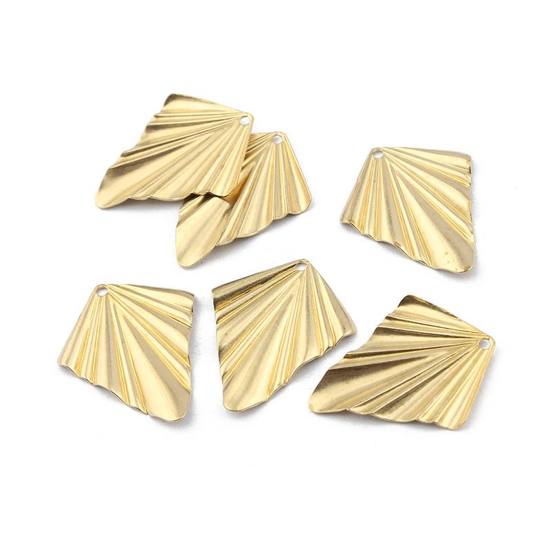 

Charms 1pack Raw Brass Pleated Leaves Metal Leaf Pendant For DIY Earrings Jewelry Findings AccessoriesCharms
