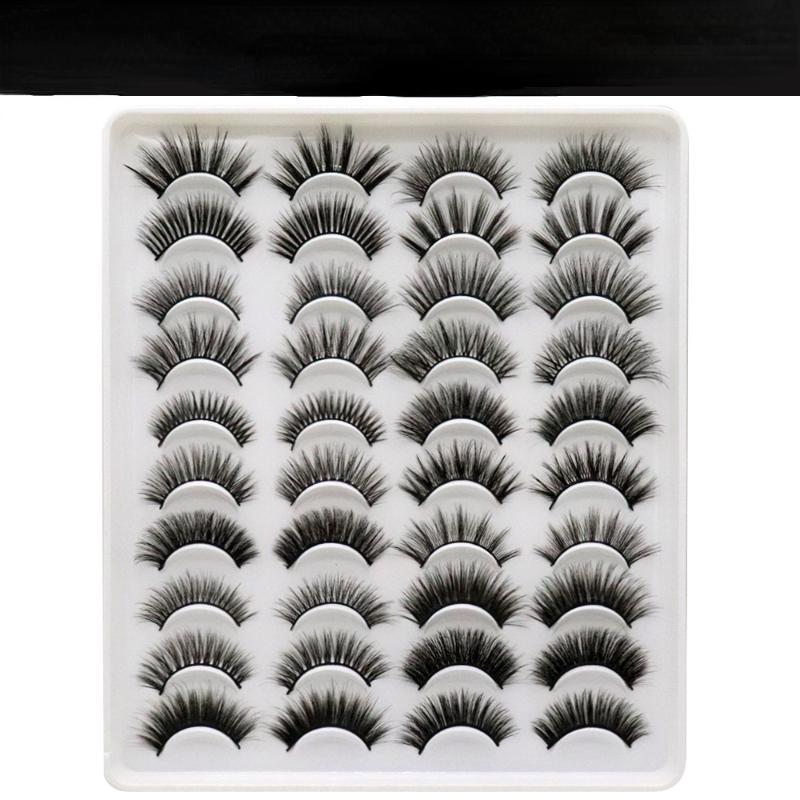 

False Eyelashes Mink Variety Of 20 Pairs Fiber Multi-layer Lash Natural Thick Stem Eyelash For Women MakeupFalseFalse