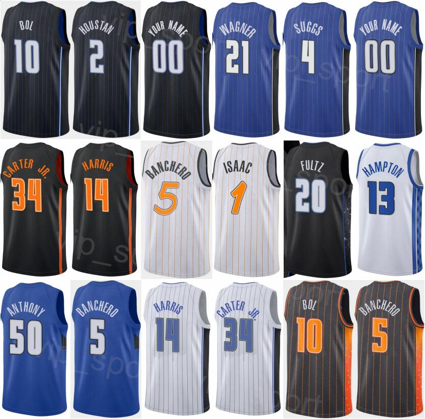 

Printed Man Youth Basketball Earned Carter-Williams Jersey 7 Chuma Okeke 3 Jonathan Isaac 1 Bol Bol 10 Caleb Houstan 2 Markelle Fultz 20 RJ Hampton 13 Gary Harris 14, Black