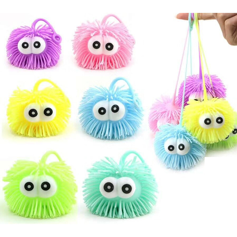 

TPR Caterpillar squeeze toys bulging eyes decompression buns tricky pinch toy