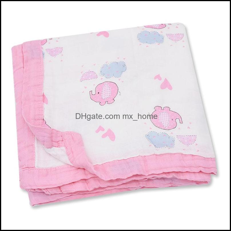 

Towels Robes Infant Bath Printed Muslin Four-Layer Bamboo Cotton Gauze Towel Wrapped By Ins Baby Blanket 27 Designs 81 Mxhome Dhcsm