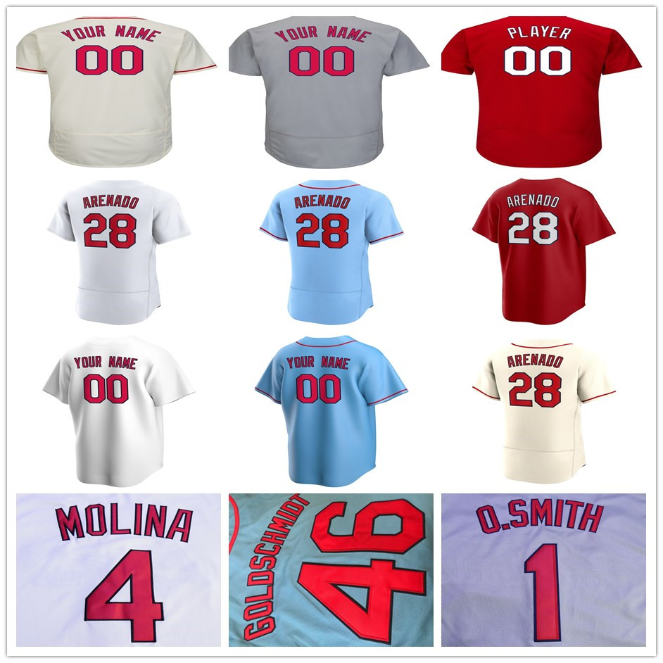 

28 Nolan Arenado St. Louis Jersey Albert Pujols Paul Goldschmidt Ozzie Smith Stan Musial Harrison Bader Yadier Molina Bob Gibson DeJong Jack Flaherty Baseball, Coolbase blue