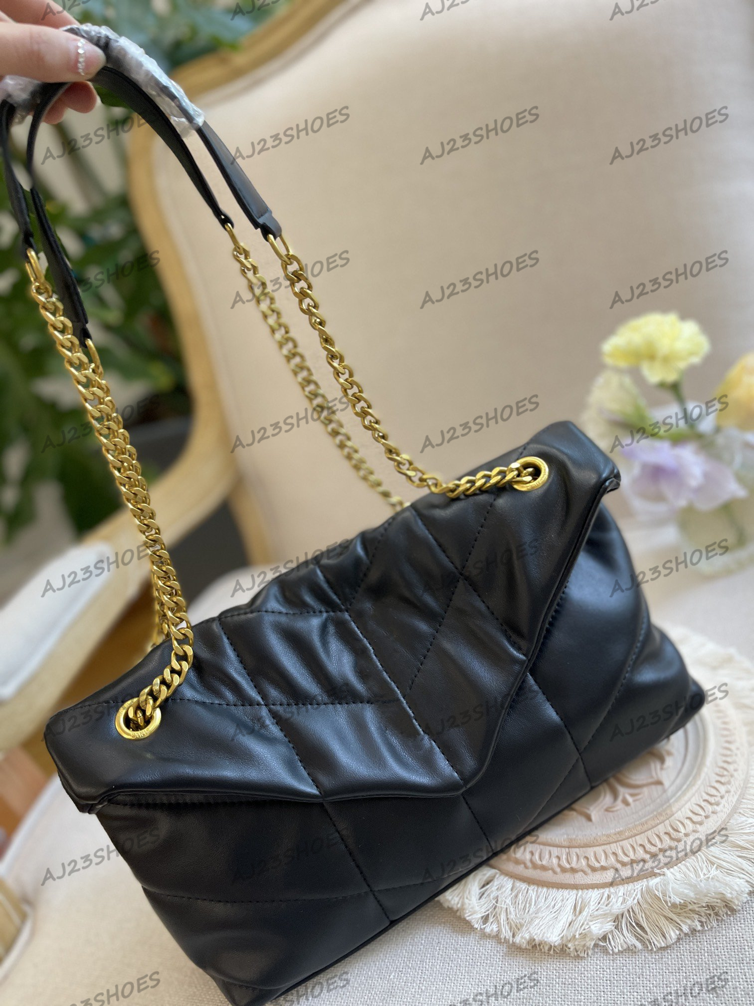

Women Designer Tote Bag LouLou Puffer Monograms Leather Shoulder Bag Ladies Cross Body Wallet Purse Luxurious Handbag, 06