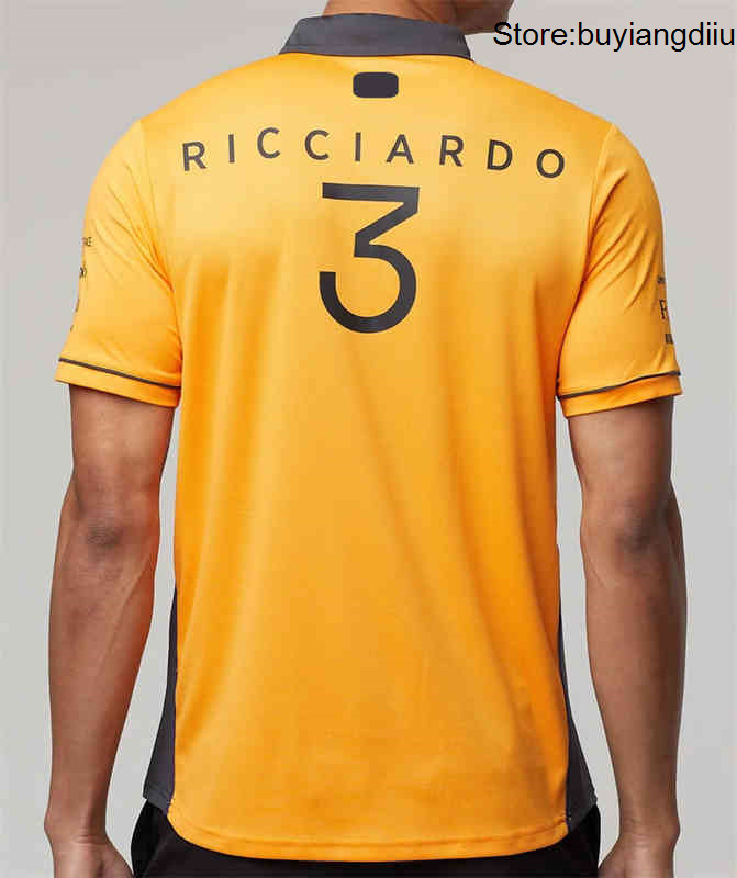 T-shirts F1 Site officiel Daniel Ricciardo T-shirt rose Formule 1 Chemise Mclaren Team Uniform Polo surdimensionné à séchage rapide