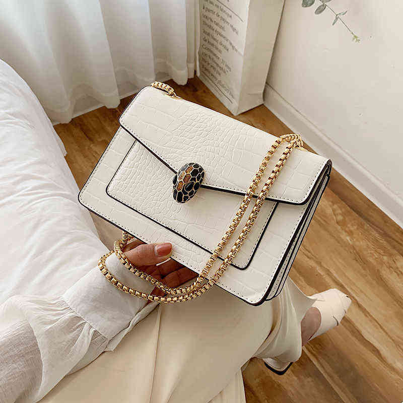 

Advanced sense bag women new texture crocodile single shoulder European and American chain messenger Purses, Black