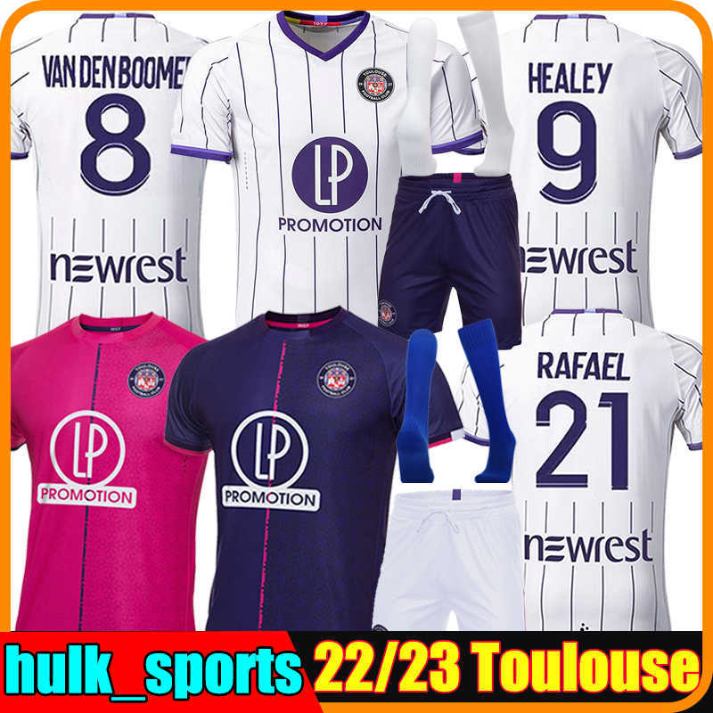 

Toulouse FC soccer jerseys 2022 2023 maillot de foot HEALEY DEJAEGERE ADO SPIERINGS DIAKITE COSTA SANNA RAFAEL 22/23 Men Kids Kits sock Full, 22-23 home