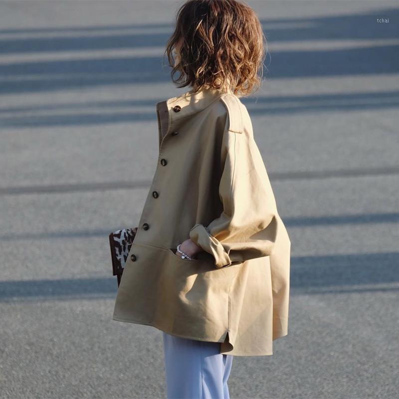 

Women's Jackets 2022 Spring Coat Elegant Office Korean Japanese Short Chic Windbreaker Women Harajuku Loose Oversized Jacket Solid, Black