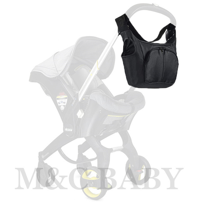 

Doona Snap-on Storage Bag Essentials Bag Compatible With The Infant Car Seat Stroller Black Color Mom Bag For Strollers