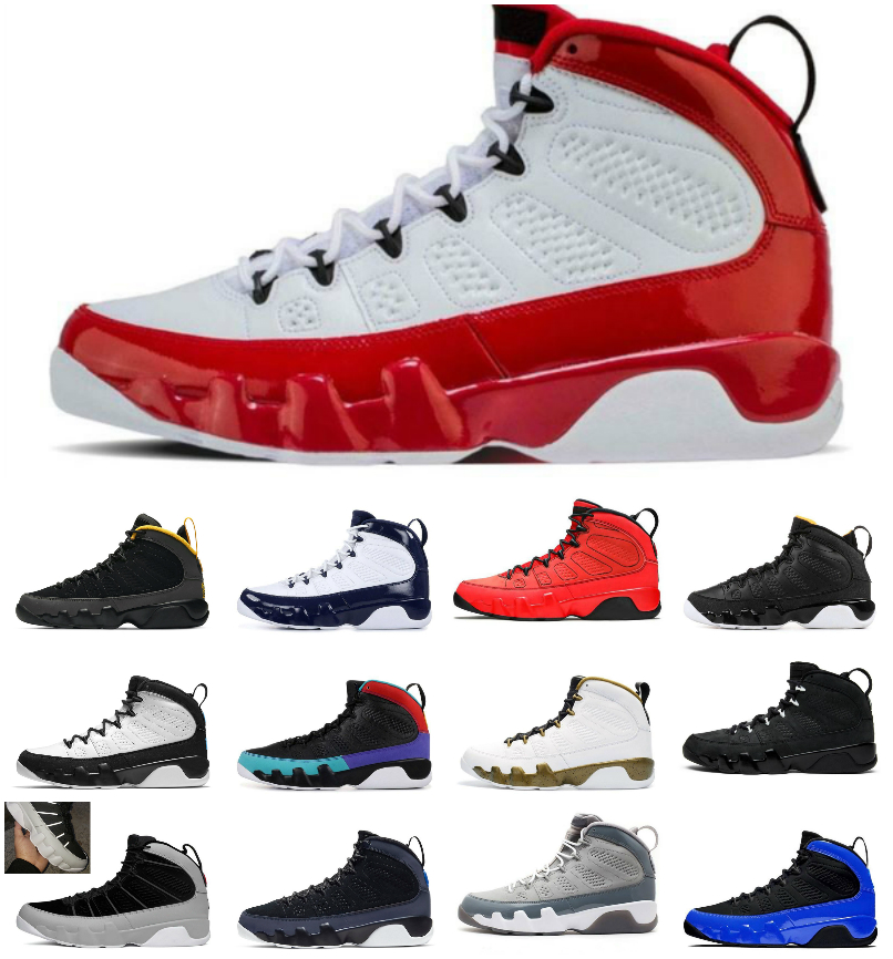 

Jumpman 9 9s OG Mens Basketball Shoes Dark Charcoal University Gold Racer Blue Pearl Chile Red Bred UNC Cool Grey Change The World Motorboat Jones Men Sports Sneakers, Bubble package bag