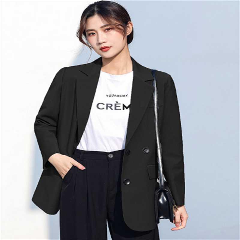

Women' Suits & Blazers Black Suit Jacket Women' 2022 Korean Version Oversize Design Casual All Match Fashion Blazer Mujer Office Lady