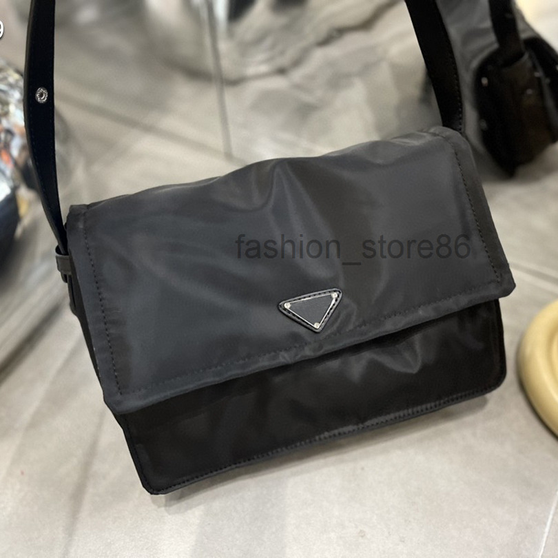 

Nylon bag 29cm shoulder bags handbag Highs quality Cross body decoration Tarpaulin bag wholesale, Black