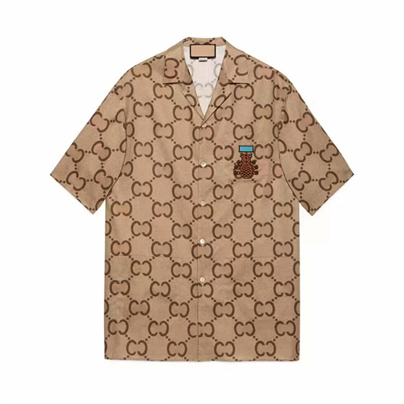 

Luxury Designer Shirts Mens Fashion Geometric print bowling shirt Hawaii Floral Casual Shirts Men Slim Fit Short Sleeve Variety